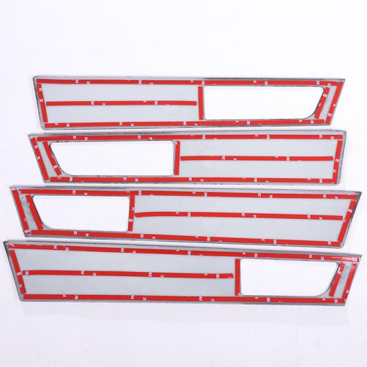 4個 ブラック 木目 ABS クロームインテリアドアハンドルパネル カバー トリム ローバーディスカバリー 4 LR4 2017 AL-DD-4800 AL