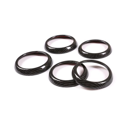 5個 カーボンファイバー ABS エアコン ベントリング トリム メルセデスベンツ CLA GLA クラス A180 W176 C117 GLA200 Carbon Fiber AL-DD-4848 AL_3