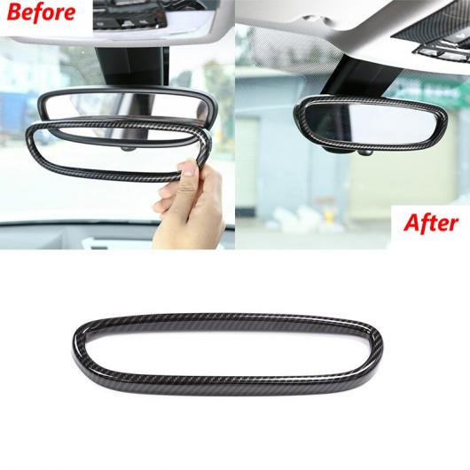 カーボンファイバー ABS クローム 室内 バックミラー 装飾 BMW X1 F48 2016-2018 1 シリーズ F20 2011-2015 AL-DD-4965 AL