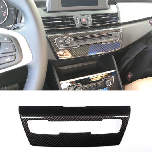 カーボンファイバー ABS センターコンソールボリューム コントロール パネル カバー BMW 2 シリーズ F45 F46 218I 2015-2018 AL-DD-4981 AL