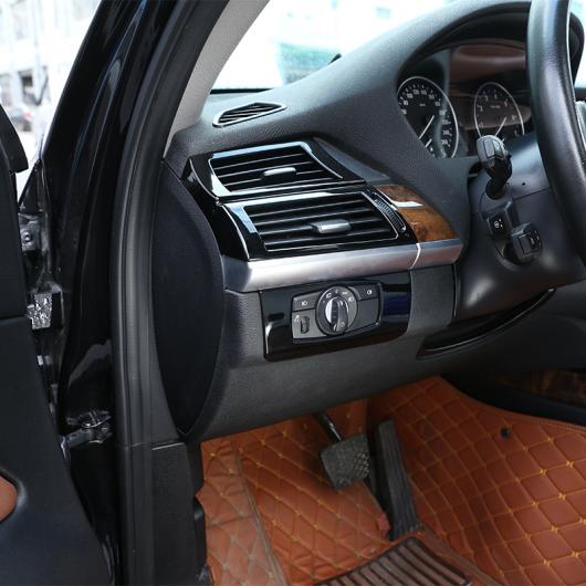 AL 光沢 ブラック ABS クロームヘッドライトスイッチ 装飾 フレーム BMW X5 E70 X6 E71 2008-2013 AL-DD-5294_2