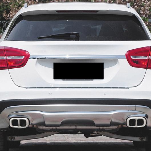 2個 ステンレス スチール クローム メルセデスベンツ GLA クラス X156 エキゾースト 出力 テール カバー インフィニティ Q30 QX30 Glossy Black AL-DD-5444 AL_2