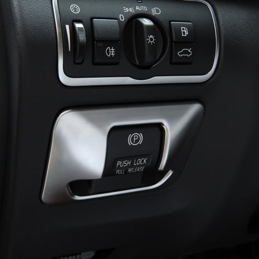 電子ハンドブレーキボタン カバー トリムステッカー ボルボ XC60 XC70 S60 V60 S80 シルバー AL-DD-5775 AL_2