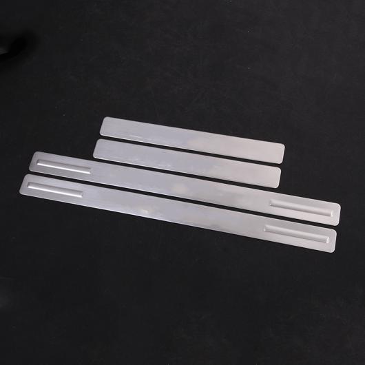 4ピース 304ステンレス スチール 外ドアシルスカッフプレート カバー トリム パーツ ランドローバーディスカバリー4 LR4 2010-2016 シルバー AL-DD-5887 AL_2