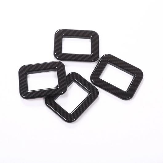 4ピース ランドローバーディスカバリースポーツ2015-2017 カーボン調 ABS 安全ロックスイッチボタンフレームトリム パーツ Carbor Fiber AL-DD-5924 AL_2
