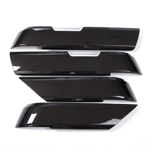 4個 カーボン調 ABS プラスチックインナードア カバー ランドローバーレンジローバースポーツ RR スポーツ 2014- 19 リプレースメント 部品 Carbon fiber style AL-DD-5948 AL_2