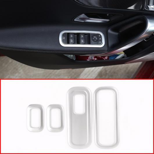 ABS クローム メルセデスベンツ W177 2019 ウインドウ ボタンフレームトリム 選べる2バリエーション Carbon Fiber・Silver AL-DD-5987 AL