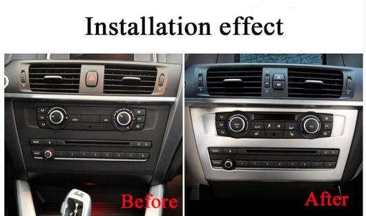 BMW X3 F25 2011-2017/X4 F26 2014-17 ABS マットクロームセンター CD パネル カバー トリム3Dステッカー1 PC AL-DD-6068 AL_2