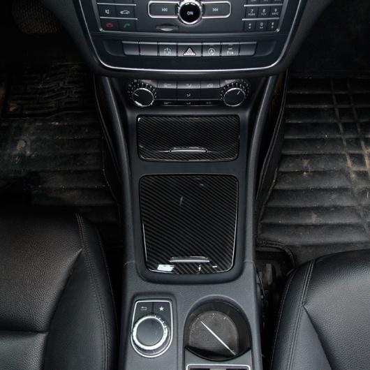 カーボン ABS センター 収納ボックスパネル 灰皿 カバー ステッカー メルセデスベンツ CLA GLA クラス W117 W176 A180 2014-2017 Carbon Fiber AL-DD-6128 AL_4