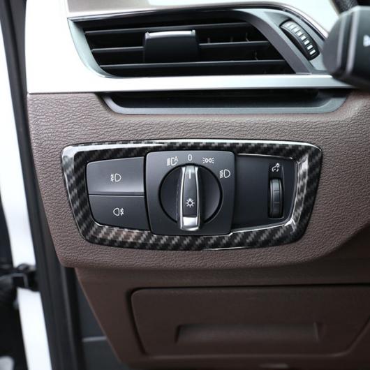 カーボン調 BMW X1 F48 2016 2017 ABS クロームヘッドライトヘッドライトスイッチボタン カバー トリム 付属品 BMW X2 F47 2018 AL-DD-6265 AL