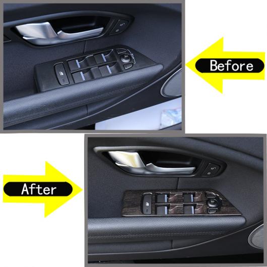 木目 ランドローバーレンジローバー イヴォーク 2012-2018 ABS インテリア ウインドウ リフトボタンフレームトリム Oak wood colour AL-DD-6673 ALの通販は