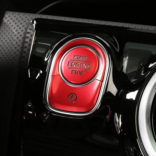 エンジンスタートストップスイッチプッシュボタンリング メルセデスベンツ A クラス W177 V177 A180 A200 A220 A250 2019 + 選べる3カラー レッド〜シルバー AL-DD-6753 AL