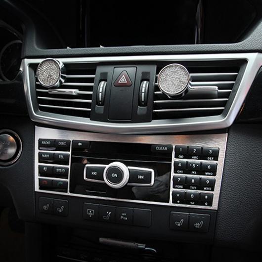 AL ステッカー メルセデスベンツ E クラス E200 E260 E300 2010-2015 センターコンソールボタンパネルスイッチ CD パネル カバー トリム シルバー AL-DD-6781_4