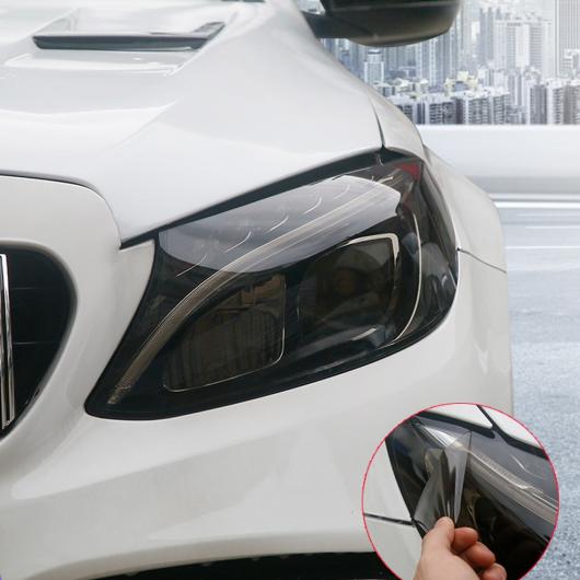 メルセデスベンツ C E GLC GLA CLA GLS GLE クラス W177 W205 W213 ヘッドライト TPU スモーク ブラック ヘッドライトプロテクター フィルム A Class W177 2019〜GLE Class W166 15-19 AL-DD-6850 AL