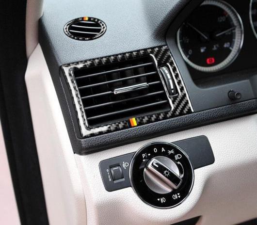 AL 車用外装パーツ 適用: メルセデスベンツ W204 W204 メルセデスベンツ ステッカー W204 エアコン フレーム センタードイツ・センターピュア カーボン AL-DD-7618_2