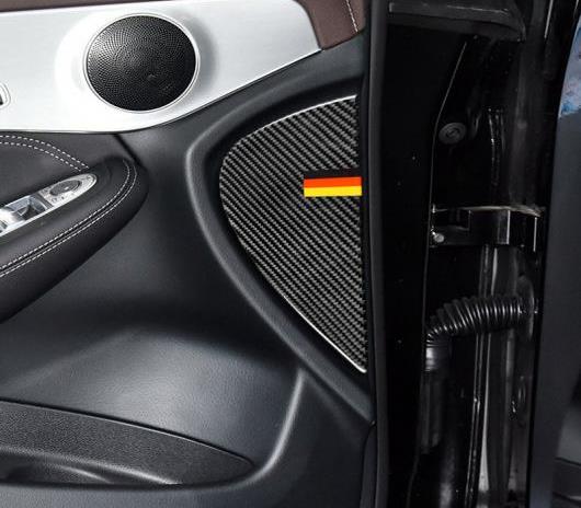 車用内装パーツ 2個 適用: メルセデスベンツ GLC 2016-2018 Cクラス 2015-2018 ドア 装飾 ステッカー カバー トリム カーボン ・ ストリップ・カーボンファイバー AL-DD-7679 AL
