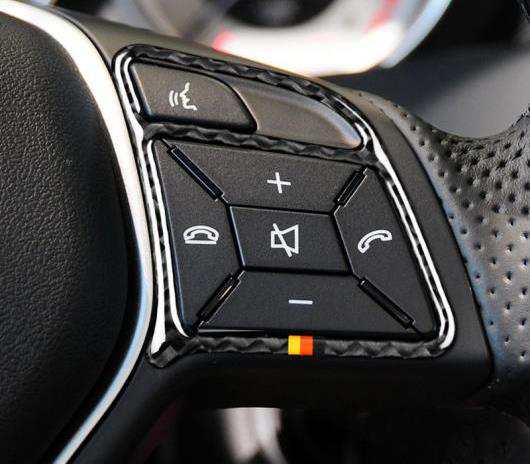 AL 車用内装パーツ 2個 適用: メルセデスベンツ Cクラス W204 2011-2013 ステアリング ホイール ボタン カバー トリム カーボン ・ ストリップ・カーボンファイバー AL-DD-7686の通販は