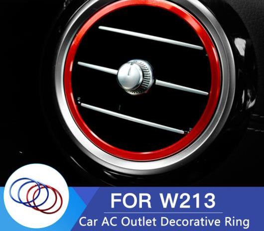 AL 車用内装パーツ 適用: メルセデスベンツ W213 適用: メルセデスベンツ W213 AMG トリム エアコン 装飾 リング レッド 8個・ブルー 8個 AL-DD-7698