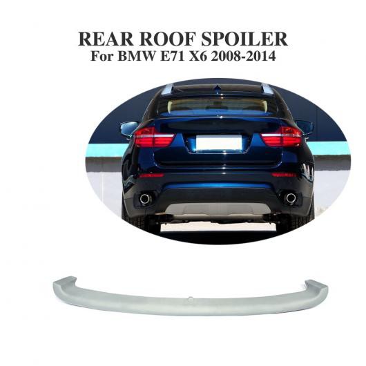 車用外装パーツ リア ルーフ ウインドウ スポイラー フロントガラス ウイング 適用: BMW X6 E71 SUV 2008-2014 PU 未塗装 グレー AL-DD-7