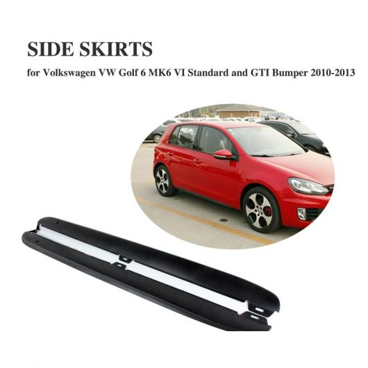 車用外装パーツ サイド スカート エプロン ボディ キット 適用: フォルクスワーゲン VW ゴルフ 6 VI MK6＆GTI 2010-2013 PP ブラック 未塗装 バンパー ストリップ AL-DD-7845 ALの通販は