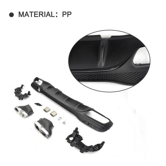 車用外装パーツ PP リア バンパー リップ スポイラー ディフューザー エキゾースト マフラー 適用: メルセデスベンツ GLEクラス GLE350 GLE400 GLE63 AMG SUV 4ドア 16-17 AL-DD-8329 AL_1