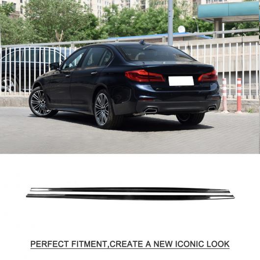 車用外装パーツ サイド スカート ボディ エプロン リップ 適用: BMW 5 シリーズ G30 Mスポーツ セダン 4 ドア 540i 2017 2018 2019 カーボンファイバー AL-DD-8374 AL_3