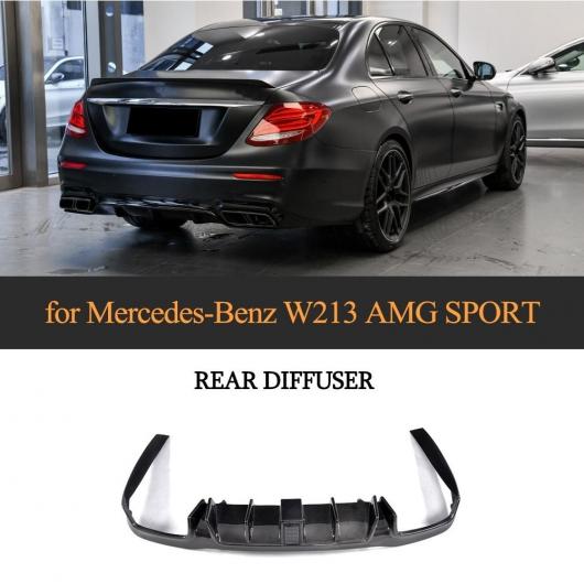 車用外装パーツ リア ディフューザー 適用: メルセデスベンツ W213 E250 E350 E400 E43 AMG E63 AMG カーボンファイバー バンパー リップ スポイラー 2016-2018 AL-DD-8445 AL