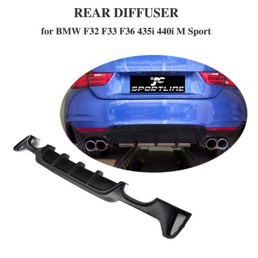車用外装パーツ ディフューザー エキゾースト チップ 適用: BMW F32 F33 4 シリーズ Mスポーツ 2014-2017 435i 420i カブリオレ 4本出し リア バンパー リップ AL-DD-8495 ALの通販は