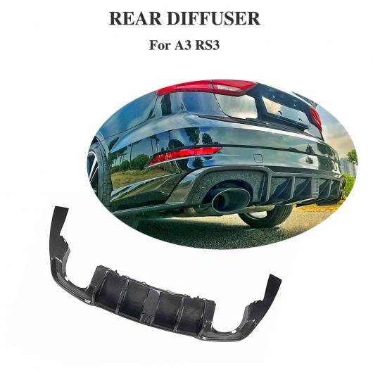 車用外装パーツ カーボン ディフューザー 適用: アウディ RS3 セダン 4ドア 2017 2018 リア バンパー リップ ディフューザー スポイラー AL-DD-8505 ALの通販は