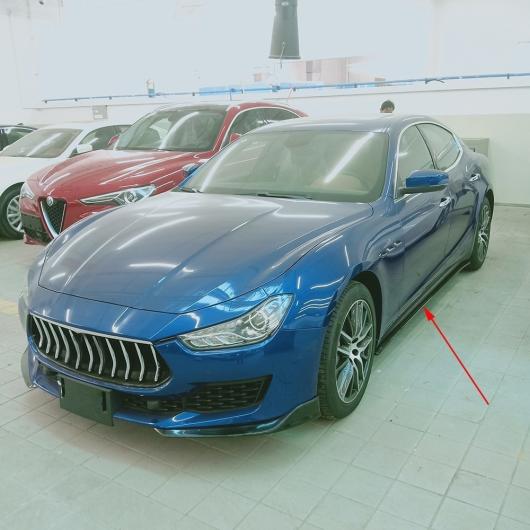 車用外装パーツ バンパー リップ 適用: マセラティ ギブリ ベース セダン 4ドア 2018 2019 カーボンファイバー サイド スカート AL-DD-8507 AL_1