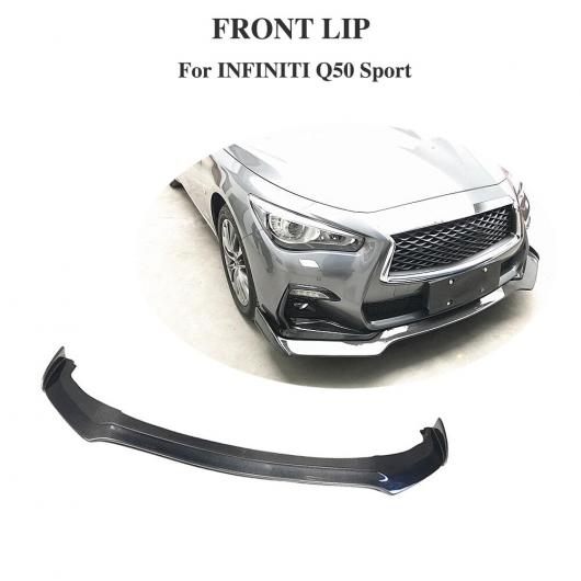 車用外装パーツ カーボンファイバー フロント リップ スポイラー バンパー チン エプロン 適用: インフィニティ Q50 Q50S 2018 スポーツ セダン 4ドア AL-DD-8530 AL
