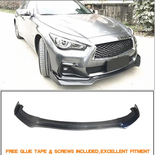 車用外装パーツ カーボンファイバー フロント リップ スポイラー バンパー チン エプロン 適用: インフィニティ Q50 Q50S 2018 スポーツ セダン 4ドア AL-DD-8530 AL_1