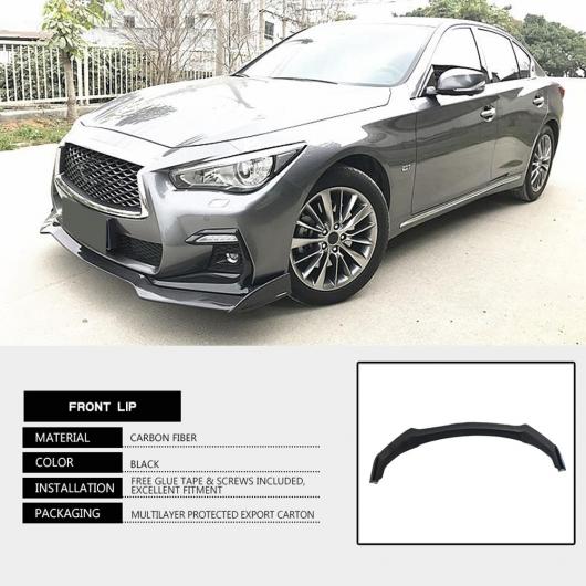 車用外装パーツ カーボンファイバー フロント リップ スポイラー バンパー チン エプロン 適用: インフィニティ Q50 Q50S 2018 スポーツ セダン 4ドア AL-DD-8530 AL_2