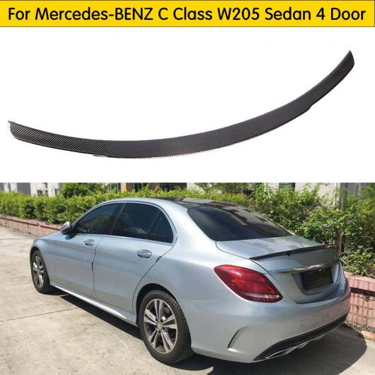 車用外装パーツ カーボンファイバー リア トランク スポイラー ブート リップ ウイング 適用: メルセデスベンツ W205 C180 C200 C250 C260 C63 AMG セダン 4 DR 2014-2019 AL-DD-8548 AL