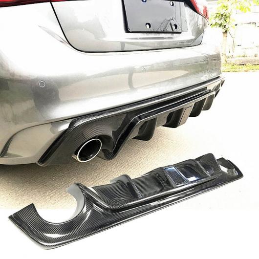 車用外装パーツ リアル カーボンファイバー リア バンパー ディフューザー リップ スポイラー 適用: インフィニティ Q50 セダン 4 ドア スタンダード スポーツ 2018 2019 AL-DD-8555 AL_3