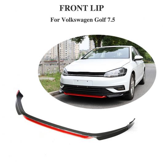 車用外装パーツ フロント バンパー リップ スプリッター 適用: VW フォルクスワーゲン ゴルフ 7.5 スタンダード ハッチバック 4ドア 2018 2019 3個セット PP ホワイト×ブラック〜ホワイト ・ レッド AL-DD-8598 ALの通販は 24,400円