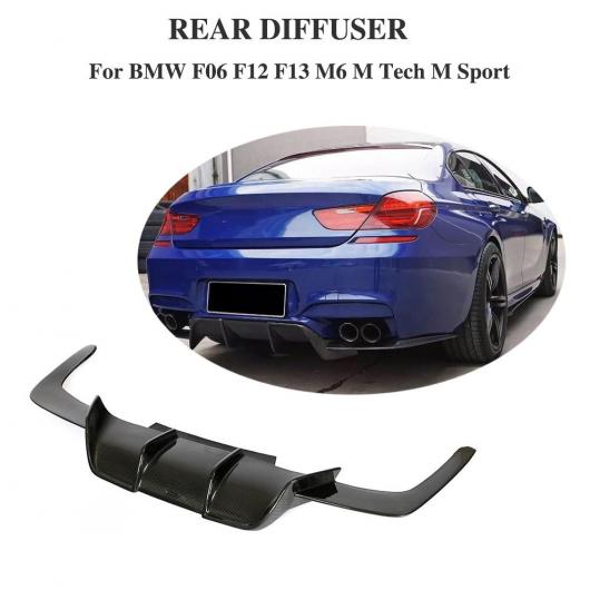 車用外装パーツ カーボンファイバー リア バンパー リップ スポイラー ディフューザー カバー 適用: BMW F06 F12 F13 M6 Mテック Mスポーツ 2013-2016 AL-DD-8693 AL