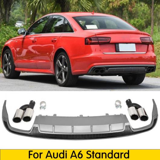 車用外装パーツ 適用: アウディ A6 セダン ベース 4 ドア リア バンパー ディフューザー テール エキゾースト PP 素材 適用: A6 バンパー 2016 2017 AL-DD-8727 AL