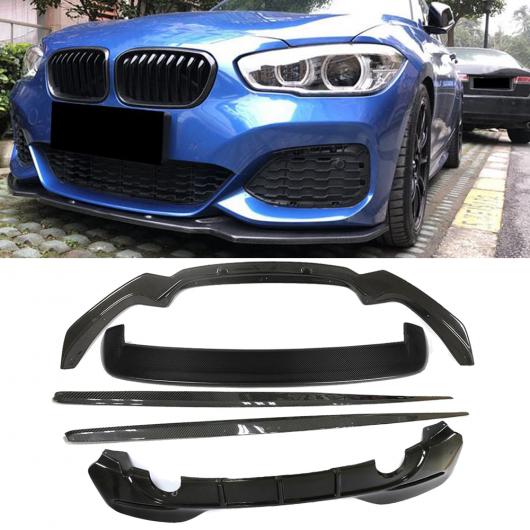 車用外装パーツ 適用: BMW M125i M140i M135i リアル カーボン ファイバー フロント リップ サイド スカート リア ディフューザー スポイラー M-バンパー 2018 AL-DD-8755 AL
