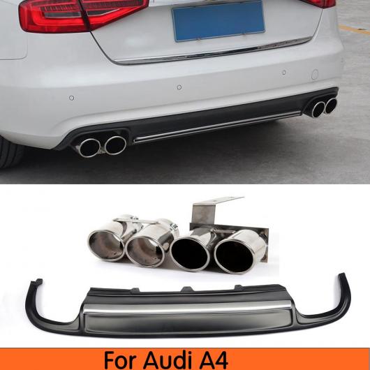 車部品 PP リア バンパー リップ ディフューザー エキゾースト エンド パイプ 適用: アウディ A4 B8 スタンダード バンパー Sライン バンパー 2009-2016 A4 B8 セダン・A4 B9 スタンダード AL-DD-8834 AL 230,416円
