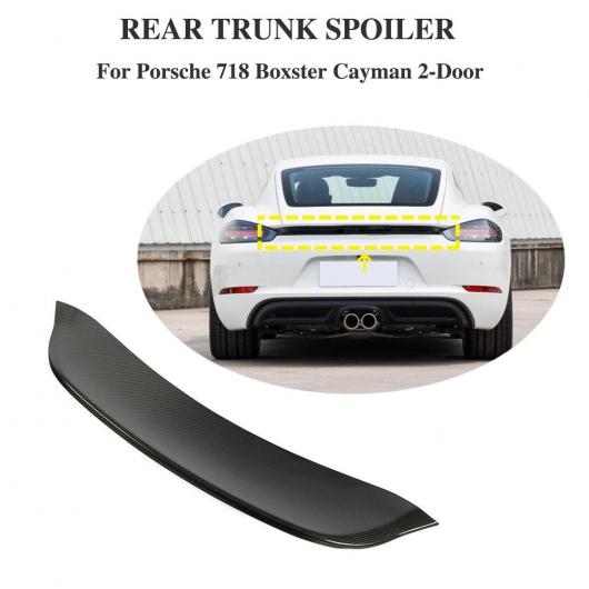 車部品 適用: ポルシェ 718 ケイマン ボクスター カーボンファイバー レーシング リア ダック スポイラー プレート ウイング 2016-2019 AL-DD-8846 ALの通販は