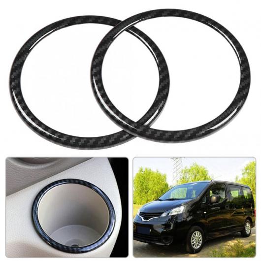 AL 車用内装パーツ 適用: 日産 NV200 2018 モールディング 2個 カーボンファイバー スタイル フロント カップホルダー カバー トリム AL-DD-9081