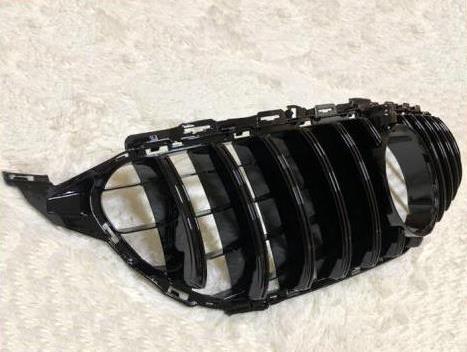 グリッド グリル W205 C205 Cクラス モデル 360 カメラホール ABS ブラック スポーティー フロント 2015-2018 タイプ001 AL-EE-0248 AL_2