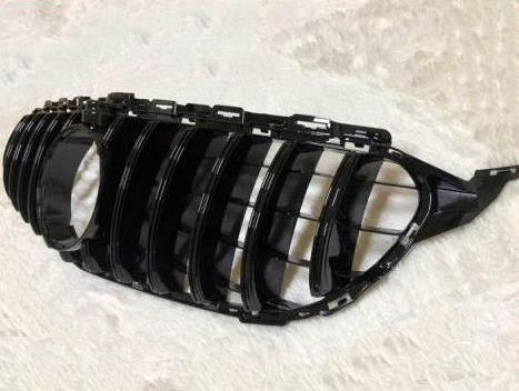 グリッド グリル W205 C205 Cクラス モデル 360 カメラホール ABS ブラック スポーティー フロント 2015-2018 タイプ001 AL-EE-0248 AL_3