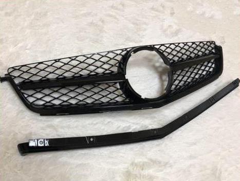 車用外装パーツ Cクラス W204 C200 C250 C300 350 適用：W204 C63 C63AMG ABS ブラック スポーツ フロント グリル フロント グリル 08-11 タイプ001 AL-EE-0315 AL