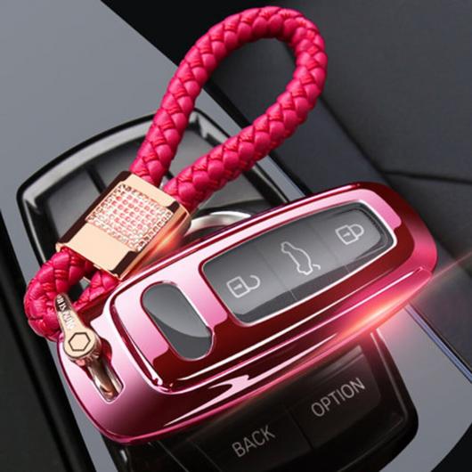 適用: アウディ A4L A6L A7 A5 A8 Q5 2019 キー バッグ カバー TPU 装飾 保護 キーケース タイプ003〜パープル AL-EE-3158 AL