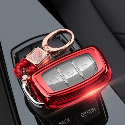 TPU キーケース カバー 適用: ヒュンダイ IX20 IX25 IX30 IX35 IX45 ツーソン エラントラ アバンテ アクセント ヴェルナ ソナタ シェル タイプ001〜ピンク AL-EE-3197 AL