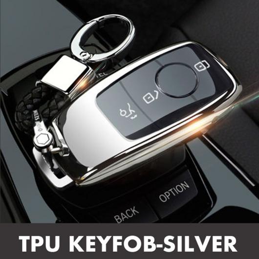 TPU スマート 2/3ボタン キーケース シェル バッグ 適用: メルセデス ベンツ E シリーズ E300 E200 マイバッハ S320L S450 S350 シェル タイプ002・タイプ003 AL-EE-3266 AL