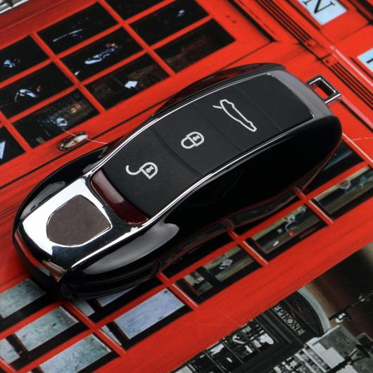 フロント バック 全面保護 保護 ABS キーケース 適用: ポルシェ/カレラ 2012 2013 2014 キーフォブ 3ボタン キー タイプ002〜タイプ007 AL-EE-3329 AL