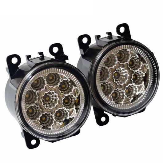 DRL デイタイム ランニング ライト 90mm ラウンド フォグライト 適用: 三菱 アウトランダー 2006-2015 LED フォグランプ ライト 12V LED (ホワイト)・ハロゲン (ウォーム ホワイト) AL-EE-3419 AL